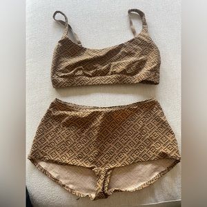 Fendi x Skims bralette/boy short set